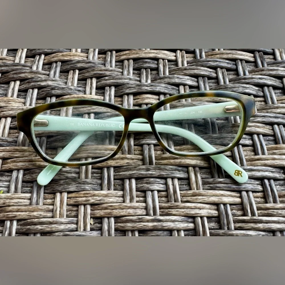 Banana Republic Eyeglass Frames Only NORA Mint Green/Brown Tortoise 38-19-135